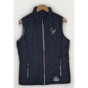 Cutter & Buck Houston Texans Vest Mens M Navy Quilted Full Zip NFL